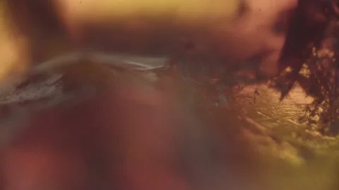 High-Magnification Kehlibar Under microscope Super Magnification. Stockbeeldmateriaal 237700873