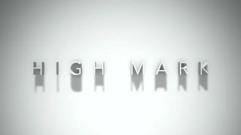 high mark 3D title animation with shadow... | Stock Video | Pond5