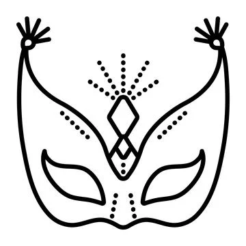 High masquerade eye mask Stock Illustration