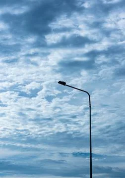 High Mast on a background of a cloudy sky. Stock Photos