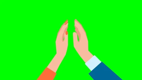 High me five. Support coworker, partnership, man hand high five with woman hand Stock Footage 345301323