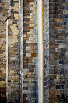 High up medieval wall Stock Photos