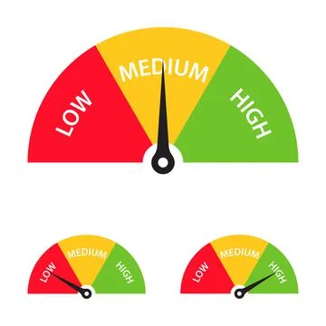 High medium low meter icon vector for graphic design, logo, website, social m Stock-Illustration