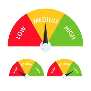 High medium low meter icon vector for graphic design, logo, website, social m Stock Illustration