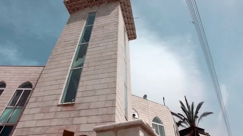 High minaret of the White Mosque. 2 Stock Footage 76569381