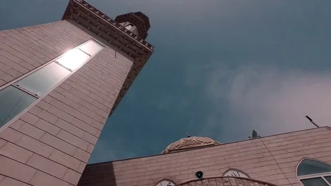 High minaret of the White Mosque. 4 Stock Footage 76569725