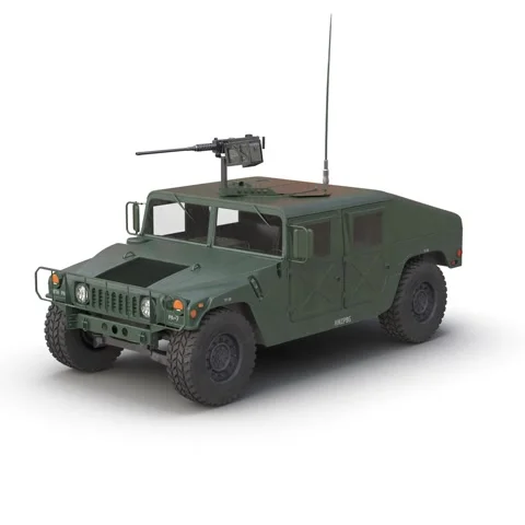 High Mobility Multipurpose Wheeled Vehicle Humvee Pond Stock Footage 283977265