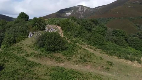 High mountain aerial drone Stock Footage 158754248