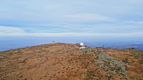 High Mountain Altitude Camp Cold Abandoned Aged Buildings Rocks Tracks Drone Stock-Footage 289407488