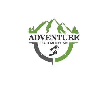 High Mountain icon Logo Template Stock Illustration