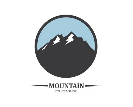 High Mountain icon Logo vector illustration design Stock Illustration