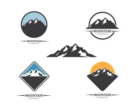 High Mountain icon Logo vector illustration design Stock Illustration