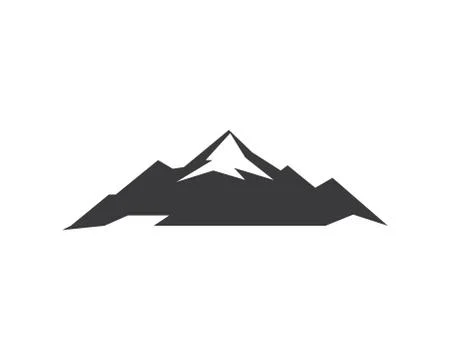 High Mountain icon Logo vector illustration design Illustrazione stock