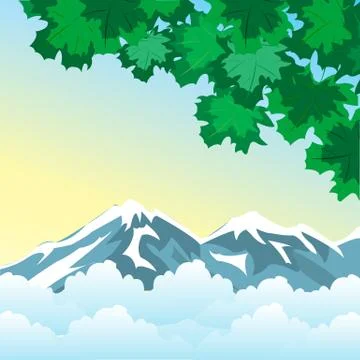 High in mountain Stock Illustration
