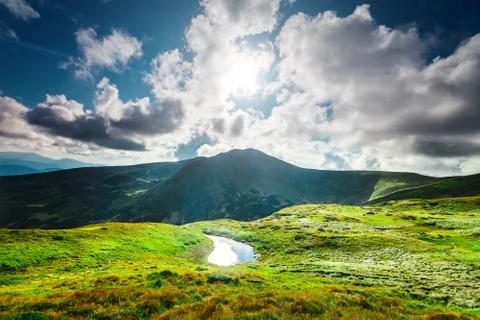 High mountain lake Fotos Stock