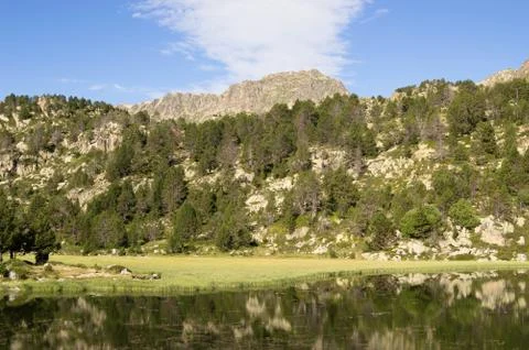 High mountain lake. Stock Photos