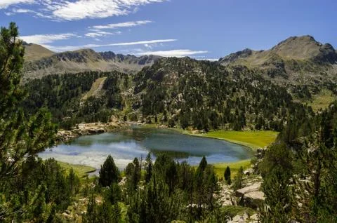High-mountain lake. Stock Photos