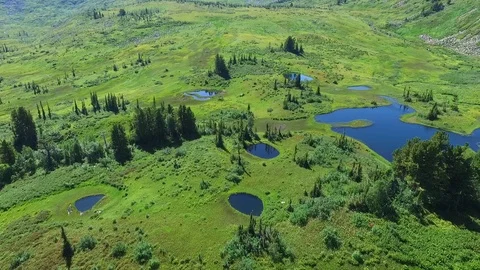 High mountain lakes Stock Footage 98051260