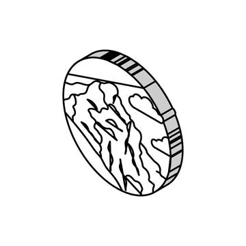 High mountain landscape isometric icon vector illustration Stock Illustration