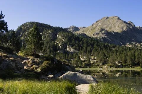 High mountain landscape. Stockfoto's
