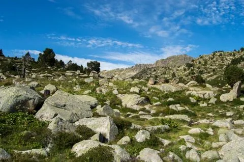 High mountain landscape. Stockfoto's