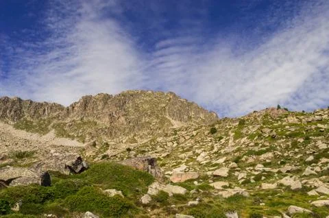 High mountain landscape. Stockfoto's
