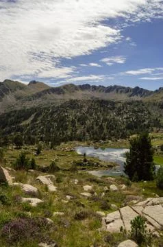 High mountain landscape. Stockfoto's