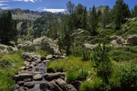 High mountain landscape. Stockfoto's