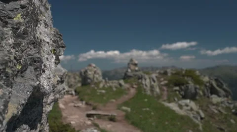 High Mountain Pathway 4K Stock Footage 65290601