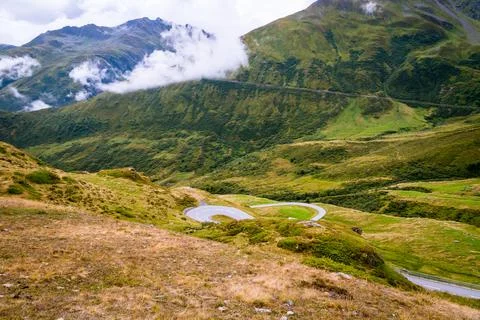 High Mountain Road Austria Stock Photos
