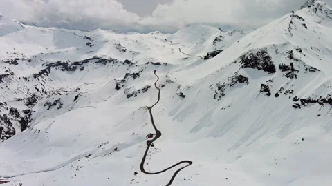 High mountain road in Austrian Alps Stock Footage 327098343