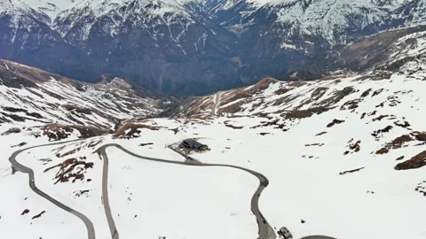 High mountain road in Austrian Alps Stock Footage 327099170