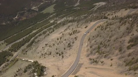 High mountain road switchbacks Video stock 166299129
