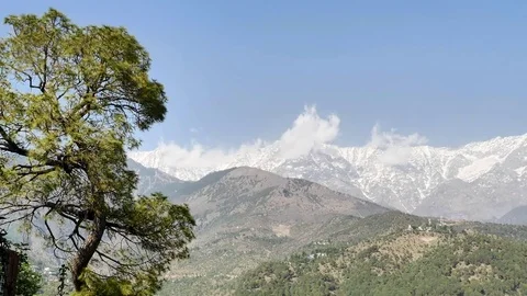 High mountain with Snow Stock Footage 96057892