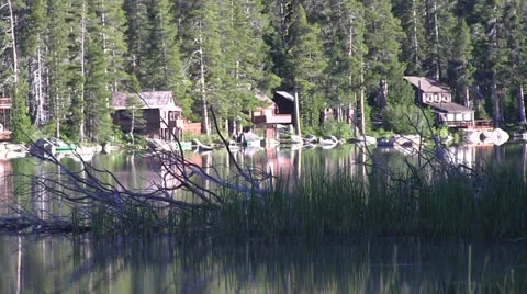 High mountain summer cabins 스톡 동영상 25592616