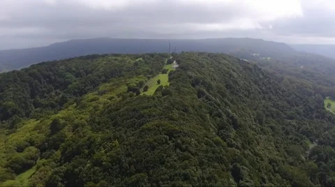 High Mountain Top Tracking Shot Stockbeeldmateriaal 61680159