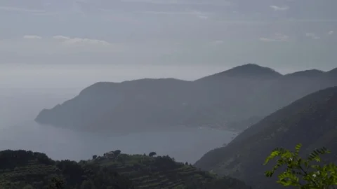 High Mountain View on Cinque Terre 4K Stock Footage 76670482