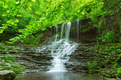 High mountain waterfall Photos
