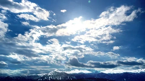High mountains and sky with clouds. Stock Footage 66783189