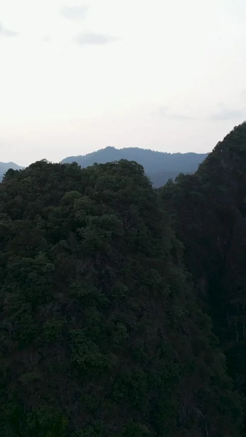 High mountains are captured by the drone Stock Footage 267045068