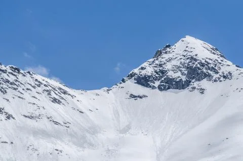 High mountains avalanches Foto stock