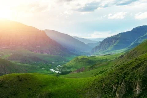 High mountains in Georgia Fotos Stock