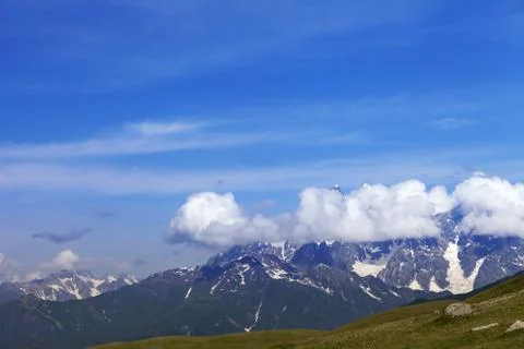 High mountains in nice day Stock Photos