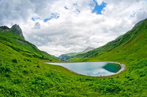 High in the mountains 스톡 사진