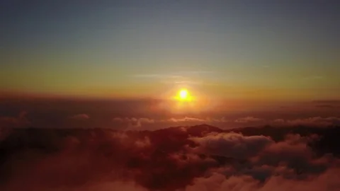 High Mountains Sun and Clouds - Wide View - Bali 2 Stock Footage 114032189