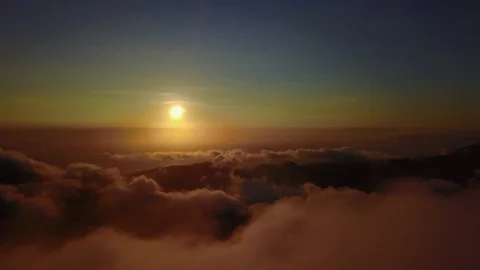 High Mountains Sun and Clouds - Wide View - Bali 6 Stock Footage 114032295