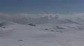 High Mountains Under Snow Winter Scenic Panorama White Background Wilderness Day HD Footage
