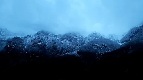 High mountains visible from the side window of the car Stock Footage 100760088