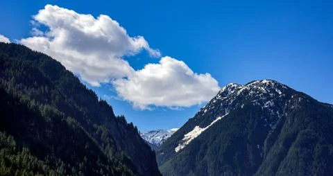 High mounting peak on spring time in British Columbia Stock Photos