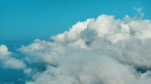 High nature view of large white clouds against the sky in the morning. Stock Footage 271583666